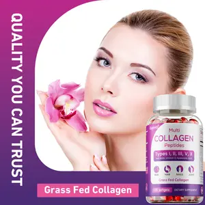 Buporai Collagen Peptide Capsules 120 Capsules, supports skin, hair, nails, and joint health, contains Vitamin C and Hyaluronic Acid.
