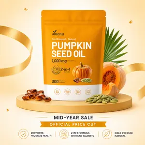 Natural pumpkin seed oil and saw palmetto softgel 1000mg high content plant esters 300 capsules SummerVibes