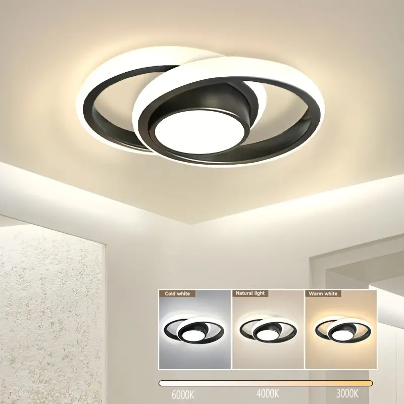 Modern Simple LED Ceiling Light, Adjustable Lights, Adjustable Color Temperature 3000k/4000k/6000k, Energy Saving, Easy Installation, Ideal Home Decor Choice, Atmosphere Lighting, Led Lights Bedroom