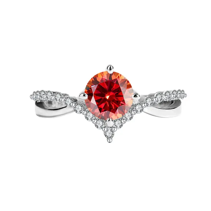 1 carat orange red (Mozambique diamond+G