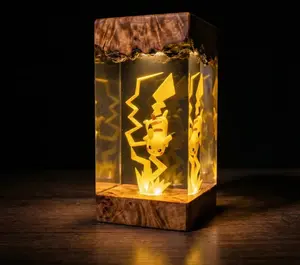 Electric Creature Resin Art, Cute Yellow Character Decor, 3D Fantasy Piece, Gaming Room Aesthetic, Unique Desk Decoration Gift