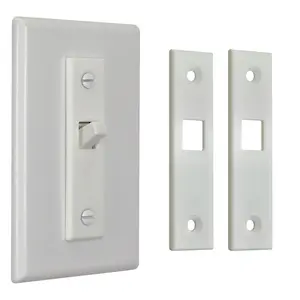 Light Switch Lock - Switch Safety Locker Child Proof Switch Guards for Standard Toggle Switches - Baby Safety Light Switch Cover Protector - Prevents Accidental On/Off (White, 2 Pack)