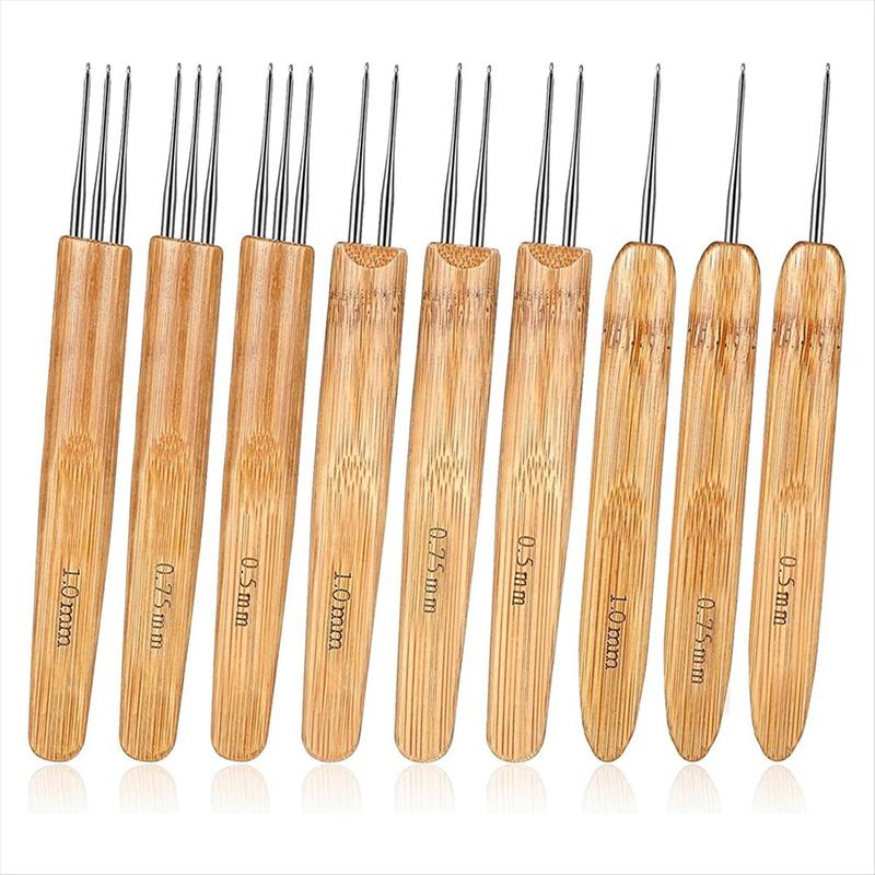 9Pcs Dreadlock Crochet Hook for Hair Loc Needle for Dreads Tool for Braid Craft Dread Locks Crochet Needles for Christmas New Year Home Use