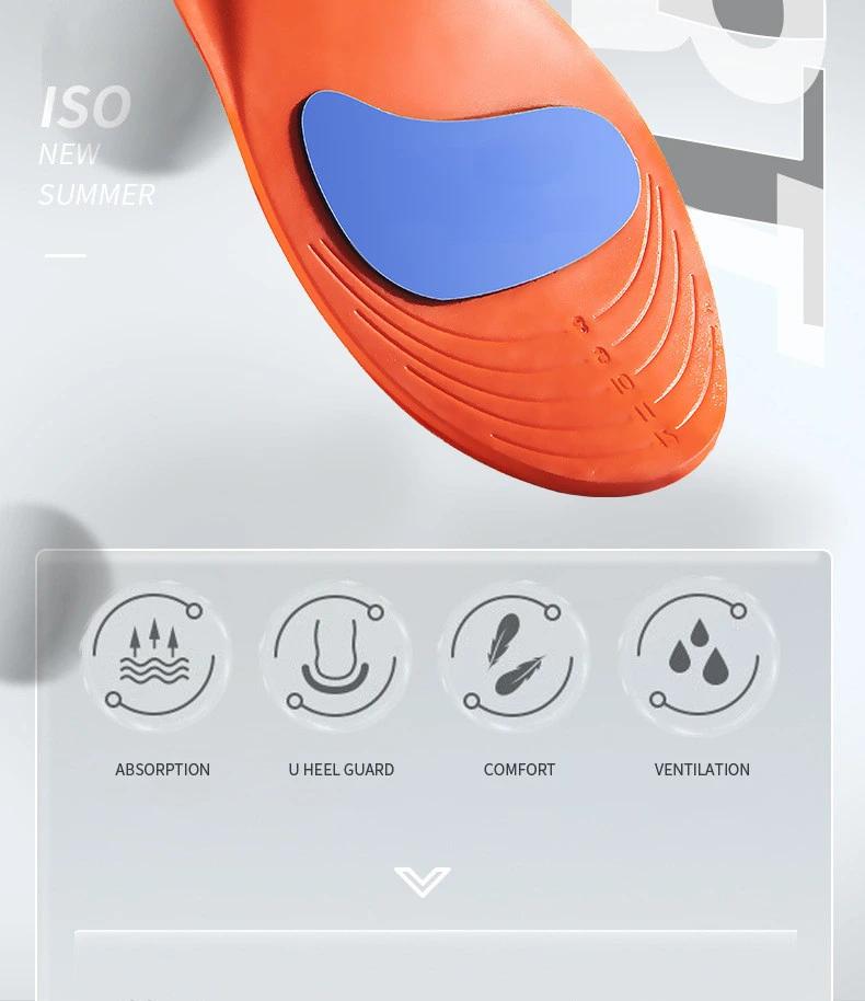 Orthopedic Insoles for Shoes Men Women Brand Arch Support Air Insole for Feet Shock-absorbing Baskets Sport Running Shoe insole