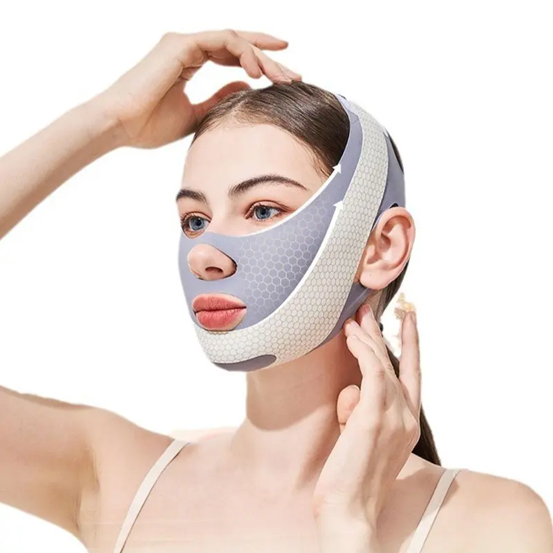 V Line Face Mask, Breathable Light Face Lifting Mask, Double Chin Lift Mask, Sleep Face Skin Mask, Facial Beauty Product for Day and Night, Face Lifting Device, Face Beauty Devices