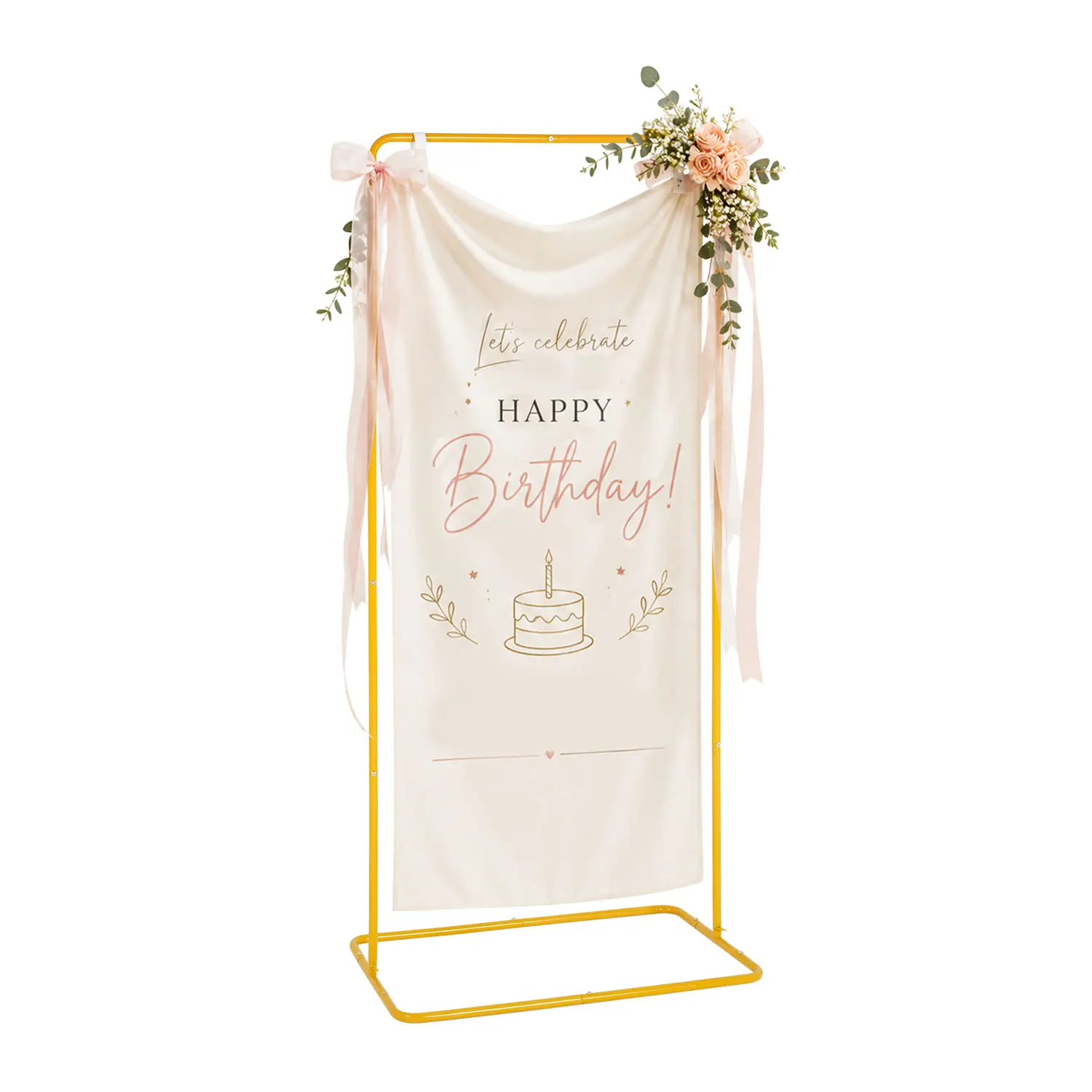 VINCIDERN 69in Adjustable Wedding Sign Stand Wedding Seating Chart Stand,Metal Poster Stand Easel with Leather Sign Hanging Straps for Birthday Halloween Party Supplies