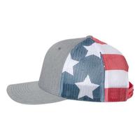Heather Gray American Flag