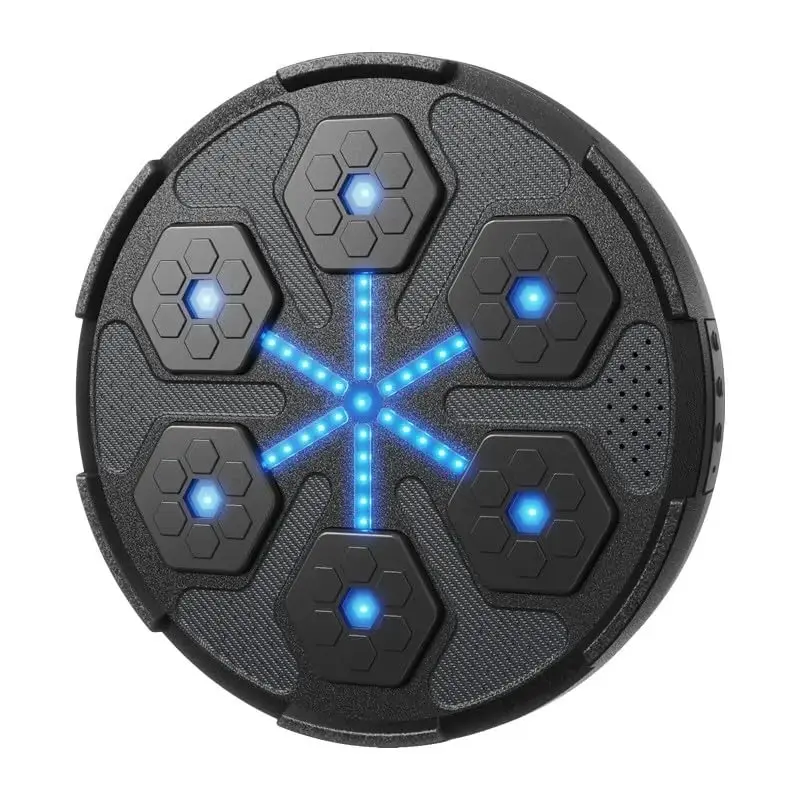 Homefy Music Boxing Machine Wall Mounted Trainer with Beat Sync LED Lights Durable Punching Pad for Adults Kids Interactive Workout Reaction Training