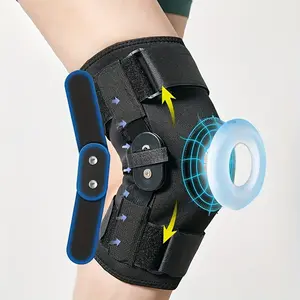 Knee Brace with Steel Plate Support - Double-Strap Knee Joint Protector for Men & Women - Suitable for Sports Injuries & Recovery - Order A Size Up!