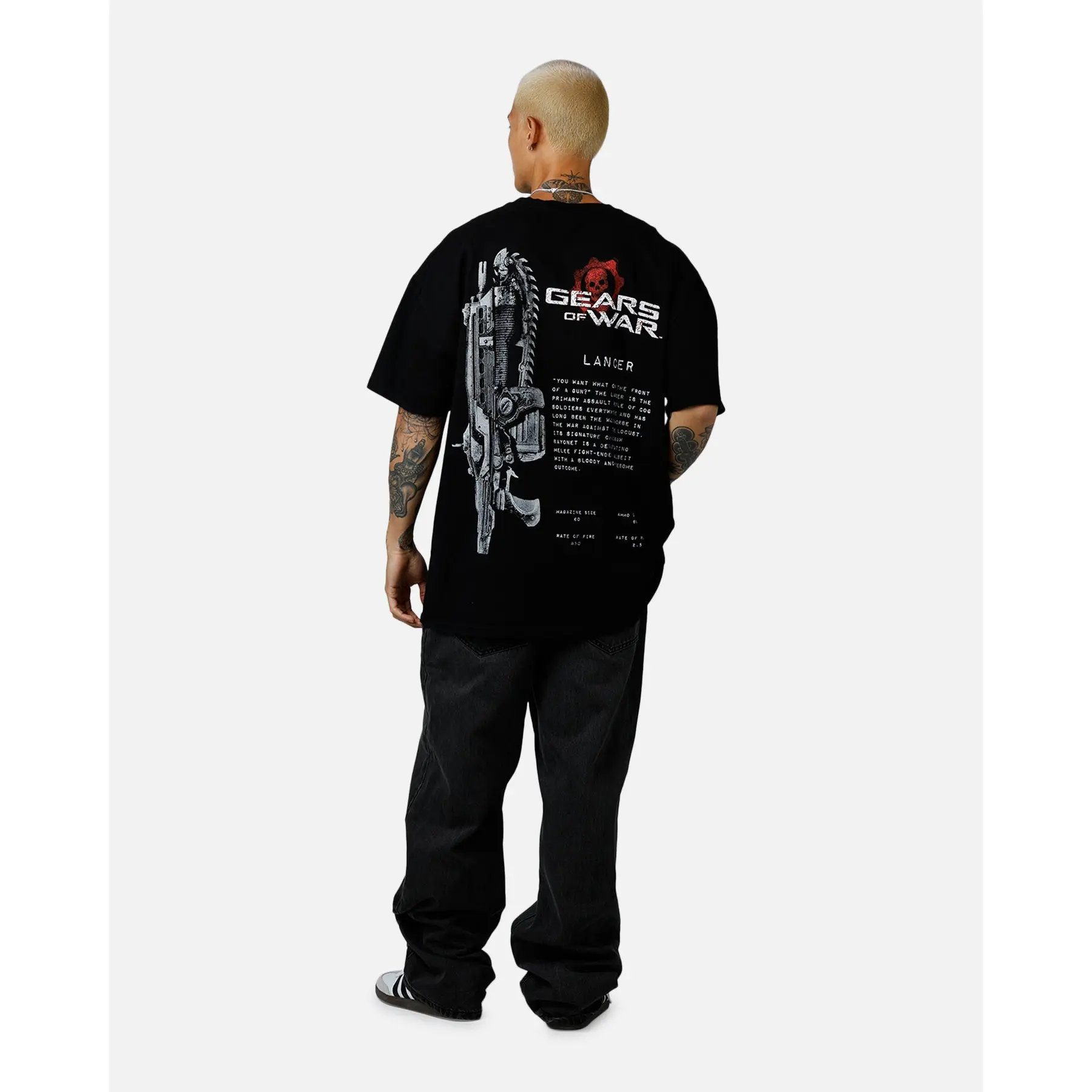 GEZAN World War Three Tシャツ XLサイズ 黒 グレー 73Studio X Gears Of War Lancer T-Shirt Black - TikTok Shop