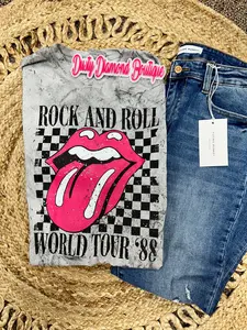 Rock and Roll Grunge Comfort Color Tshirt