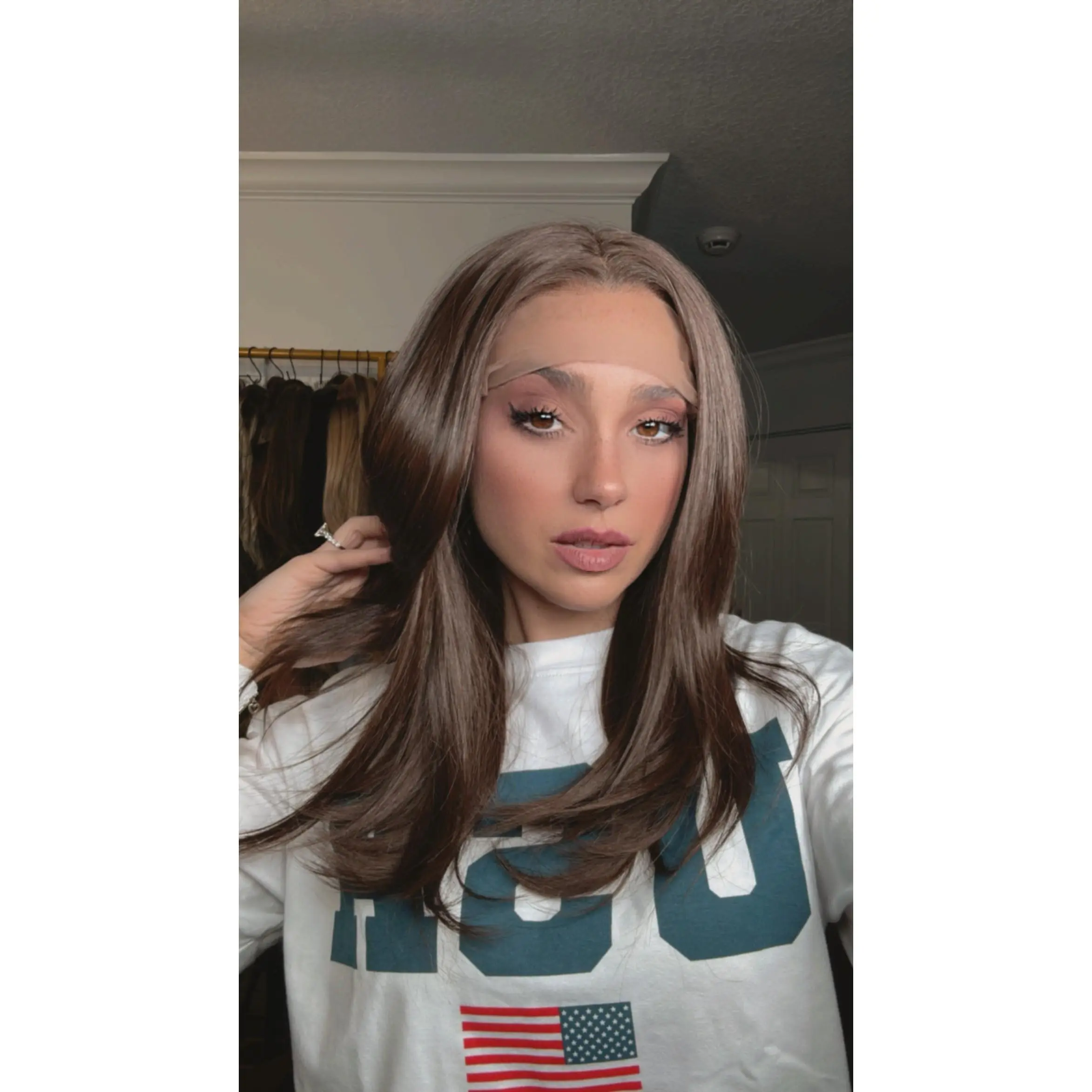 EllaRae | Gianna Brunette Style Wig | Lace Front Mid-Length Layered Brown Wig