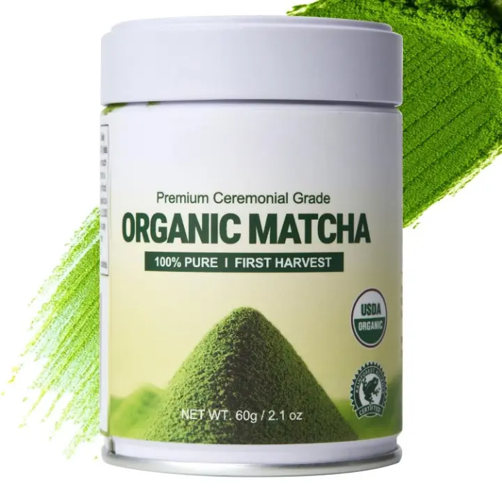Organic Ceremonial Grade Matcha, Premium First Harvest Matcha Green Tea Powder, 100% Pure USDA-Certified, Sugar-Free Gluten-Free Vegan (40g / 1.4oz)