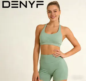 Seamless Halter Neck Open Back Tank Top for Women – Long Length Yoga Top, Gym Workout Shirt