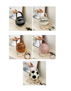 Mini Basketball and Soccer Shaped Novelty Bag, Cute Funny Crossbody Bag, Women's Creative Handbag