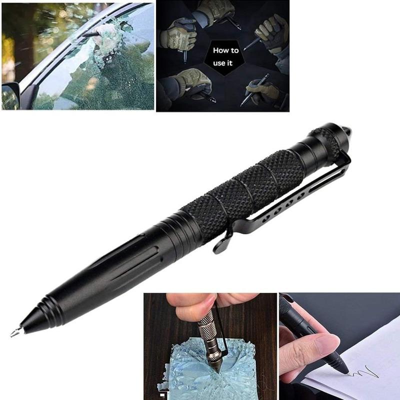 Multi-Functional Pen with Tungsten Steel Tip, 6 Ink Refills, Durable Writing Tool for Professional Use