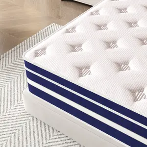 14 Inch Boxed, Queen Size Independent spring hybrid mattress, Medium Comfort,  CertiPUR-US, High-Quality Innerspring Mattress, No Fiberglass, Gel Memory Foam Infuse，sweet night home cozy sleep,Durable Restful Breathability Cooling Weight Distribution