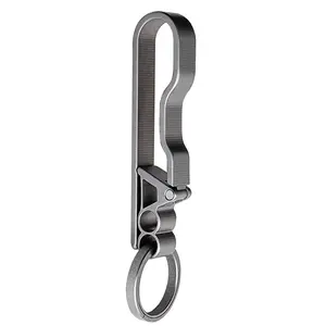Premium Corrosion-Resistant Titanium Alloy Keychain, High-Quality Durable Outdoor Accessory, Simple Style Portable Clip