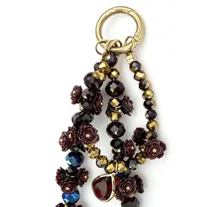 Dark Red Rose Phone Charm Strap