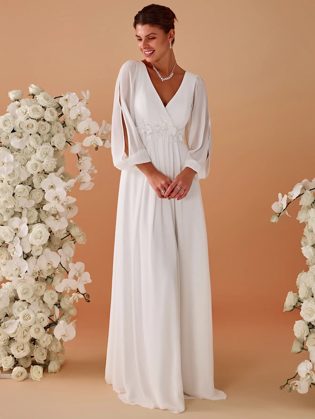 long sleeve turtleneck lace wedding dress High Neck Lace Long Sleeved Modest Wedding Dresses for Brides –  loveangeldress