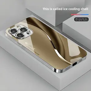 Suitable foriPhone 11,12, 13, 14, 15, 16,17 PIUS, Pro, and Promax， including Pro and Pro Max Gradient Full Coverage Glass Case, Premium Silver Electroplating Protection, Slim Fashion Curved Design, Shockproof and Drop-resistant