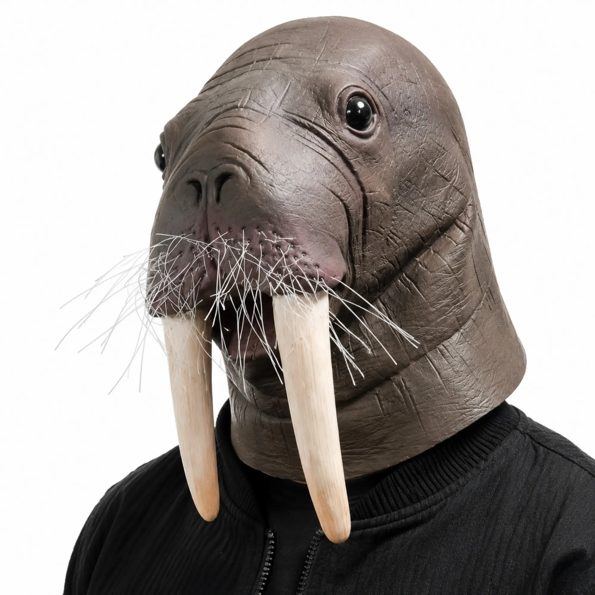 Realistic Walrus Mask, Latex Animal Mask, Vivid Animal Party Prop, Seal Design Masquerade Costume, Carnival Role-Play Accessory, Party Supplies