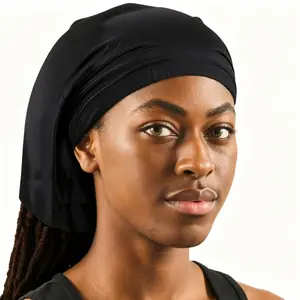 Spandex Dreadlocks Braids Band for Men Women, Stretch Headband for Locs and Braids, Smooth Comfort Fit (BLACK)
