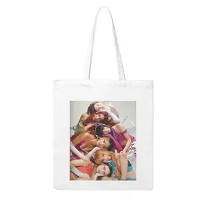 Yartlab Katseye Fan Print Canvas Tote Bag Reusable Casual Shoulder Handbag for K-Pop Lovers 2026