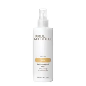 Paul Mitchell Rice-Infused Youth-Boosting Refreshing Mist Hair Treatment - Scalp-Refreshing, Nourishing, Lightweight Foam Moisturizer, Moisturizing, Hydrating for Curly-Coily Hair, Curl-Enhancing, Cruelty-Free, Dreadlock Scalp Care, 8.5 fl. oz