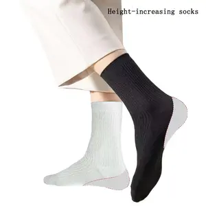 Booster Cushion Socks Men's & Women's Invisible Non-Slip Silicone Insole Socks Increase Height by 1.3 Inches Durable Elastic Material for All Seasons - Formal Heels