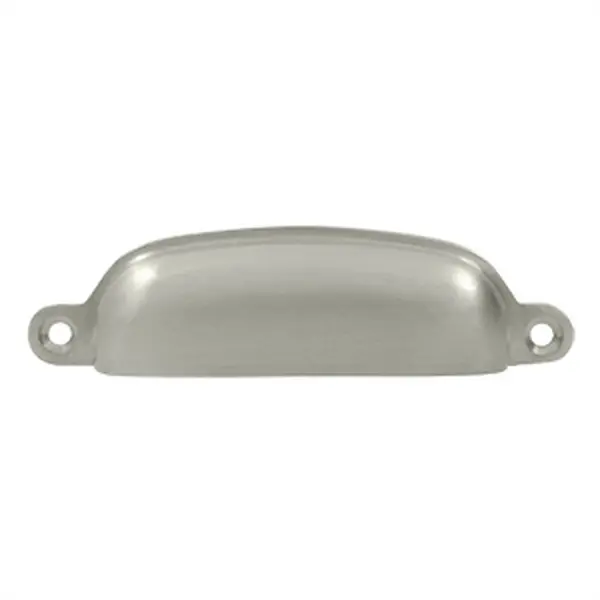 4 in. Exposed Shell Pull, Satin Nickel - Solid