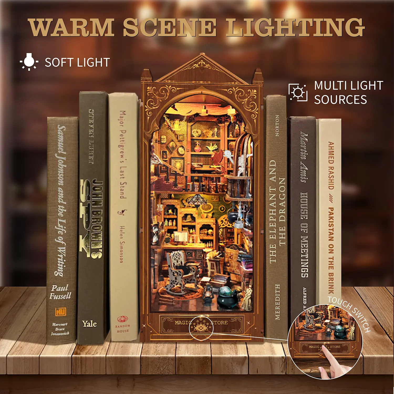 Magic Store Book Nook Kit, DIY Booknook LED Dollhouse Miniature Kit Magic Store Book Nook Kit, DIY Booknook LED Dollhouse Miniature Kit