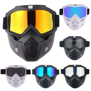 Windproof Unisex Skiing Face Mask & Goggles
