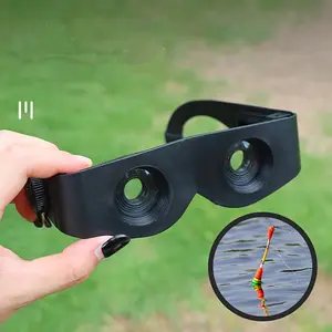 Adjustable Focus Fishing Binoculars - Durable ABS Construction, Portable Design for Anglers, Black