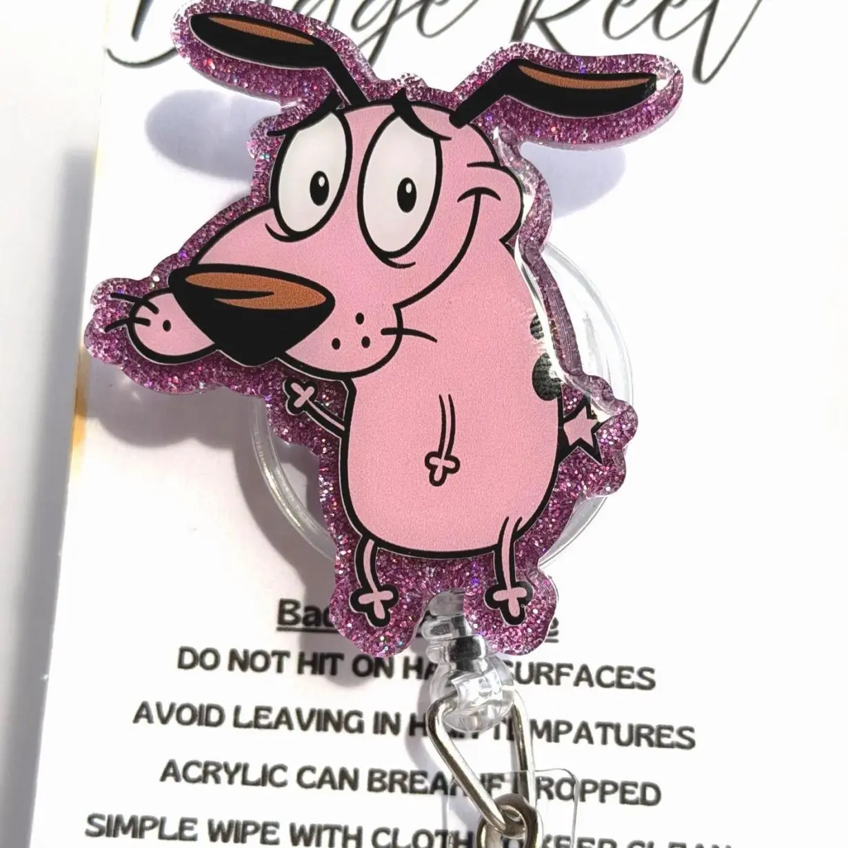 Cowardly Dog Badge Reel, Teacher Badge Reel, ICU Nurse Badge, Funny Badge Reel, IT ID Badge