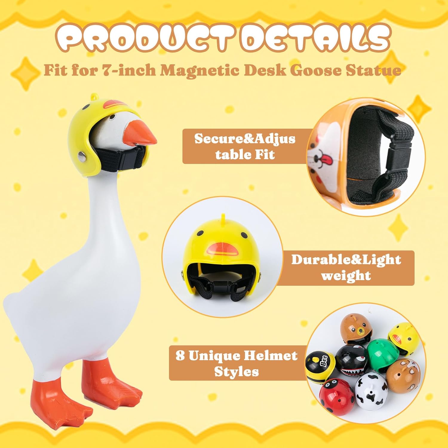 14 Pcs Desk Goose Toy Hats 7 Inch Desk Goose Mini Knitting Hats with Adjustable Strap for Magnetic Goose Key Holder Cute Desk Goose Clothes Home Decor Perfect Housewarming Gift