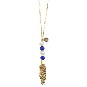 The Mimi Necklace - Blue + White