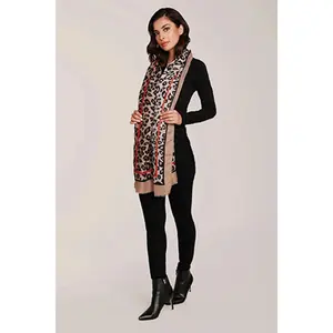Leopard Border Scarf