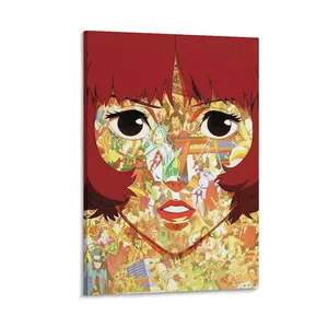Paprika Cartoon Posters, As Anime Movie Print Art on Canvas, Are Perfect for Decorating Your Bedroom. Also Great As Gifts for Modern Homes. Canvas Poster Bedroom Decor Sports Landscape Office Room Decor Gift Frames Ornaments Wall Decoration