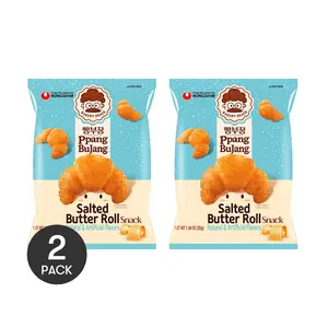 NONGSHIM Mini Croissant Bites Sea Salt Butter Flavor 2 Pack 55g Each  - Popular Korean Snack