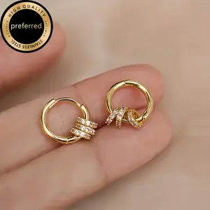 A Pair of High-Quality Stainless Steel Earrings in a Minimalist And Elegant European And American Style, Hypoallergenic, Resistant to Fading, Versatile for Various Occasions, Perfect for Women'S Fashion Jewelry Additions, And a Beautiful Gift