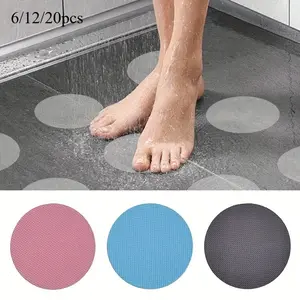 6/ 12/ 20pcs Durable Non-Slip Shower Tread Stickers - Highly Effective Anti-Slip Solution for Bathtubs & Bath Tubs - Safety Adhesive Decals, Easy Application, Water-Resistant, Secure Grip