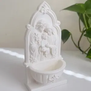 Holy Water Font Wall Mount | Holy Family Catholic Decor | 3D Printed Holy Water Holder | Christian Home Blessing | Religious Gift