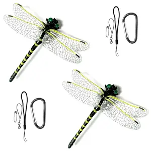 【Buy 2 Get 3 Free】Realistic Dragonfly Hat Clip - Natural Horsefly & Mosquito Repellent - Lifelike Bug Decoy for Hiking, Gardening & Camping - Chemical-Free Outdoor Protection