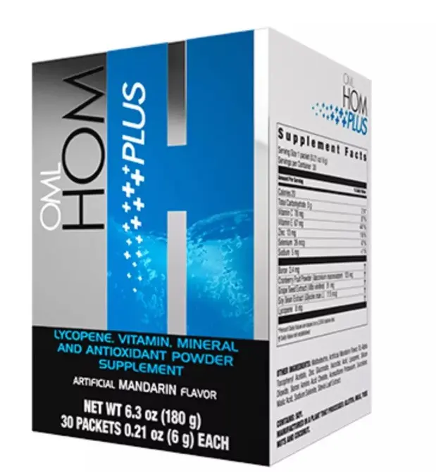 OML Homo Plus Mandarin Flavor net wt 6.3oz 180g | box with 30 packets 0.21oz (6g each)