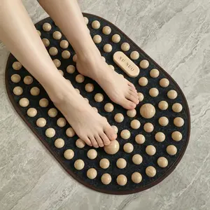 Natural Wood Foot Massage Pad, Home Slow Running Acupressure Board, Foot Reflexology Mat, Indoor Foot Massage Pad, Foot Yoga Mat, Foot Yoga Tool