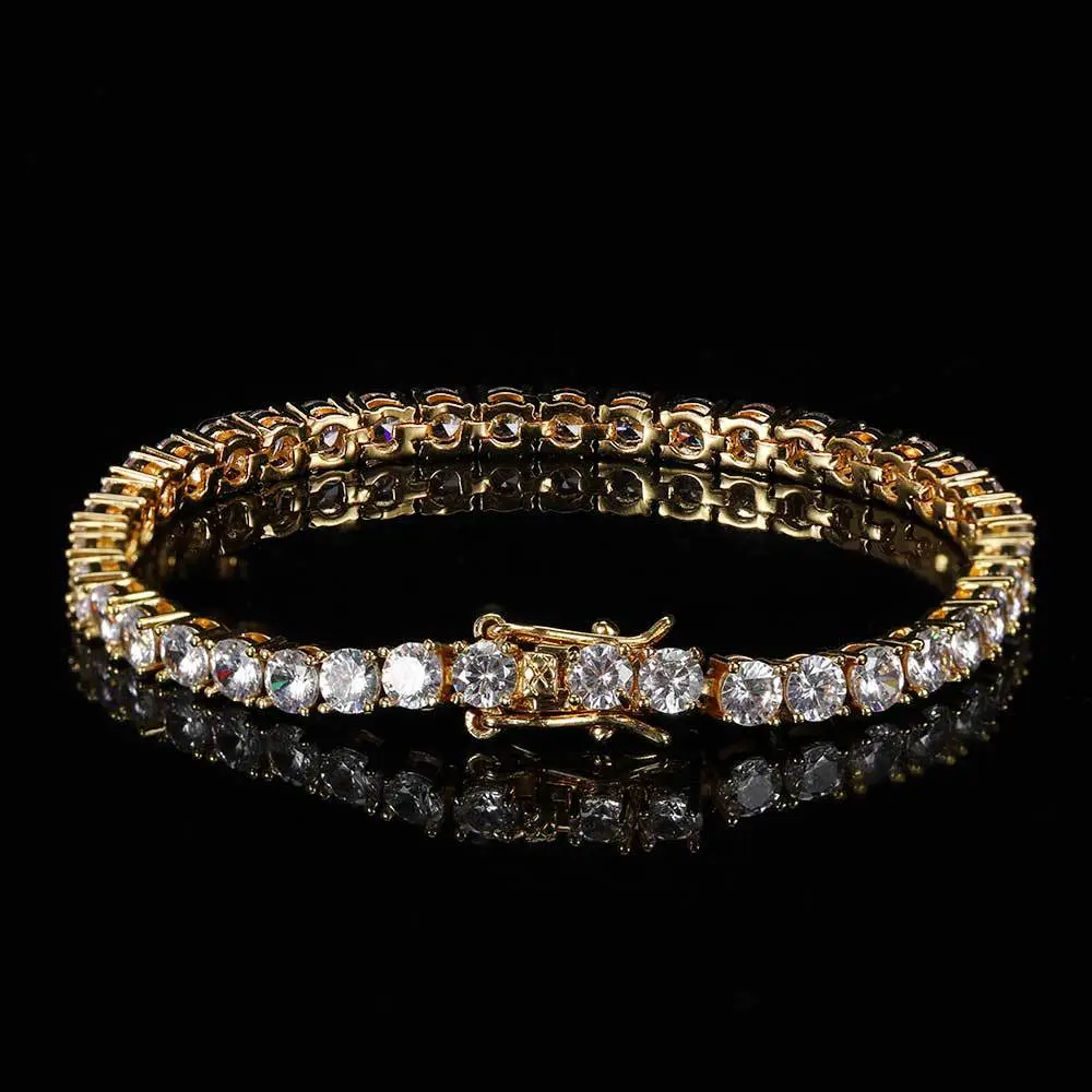 Classic Tennis Bracelet - 3mm/4mm/5mm 5A+ Cubic Zirconia Unisex Elegant Jewelry Bracelet for Men