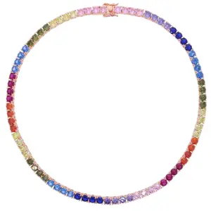 Rainbow Tennis Necklace