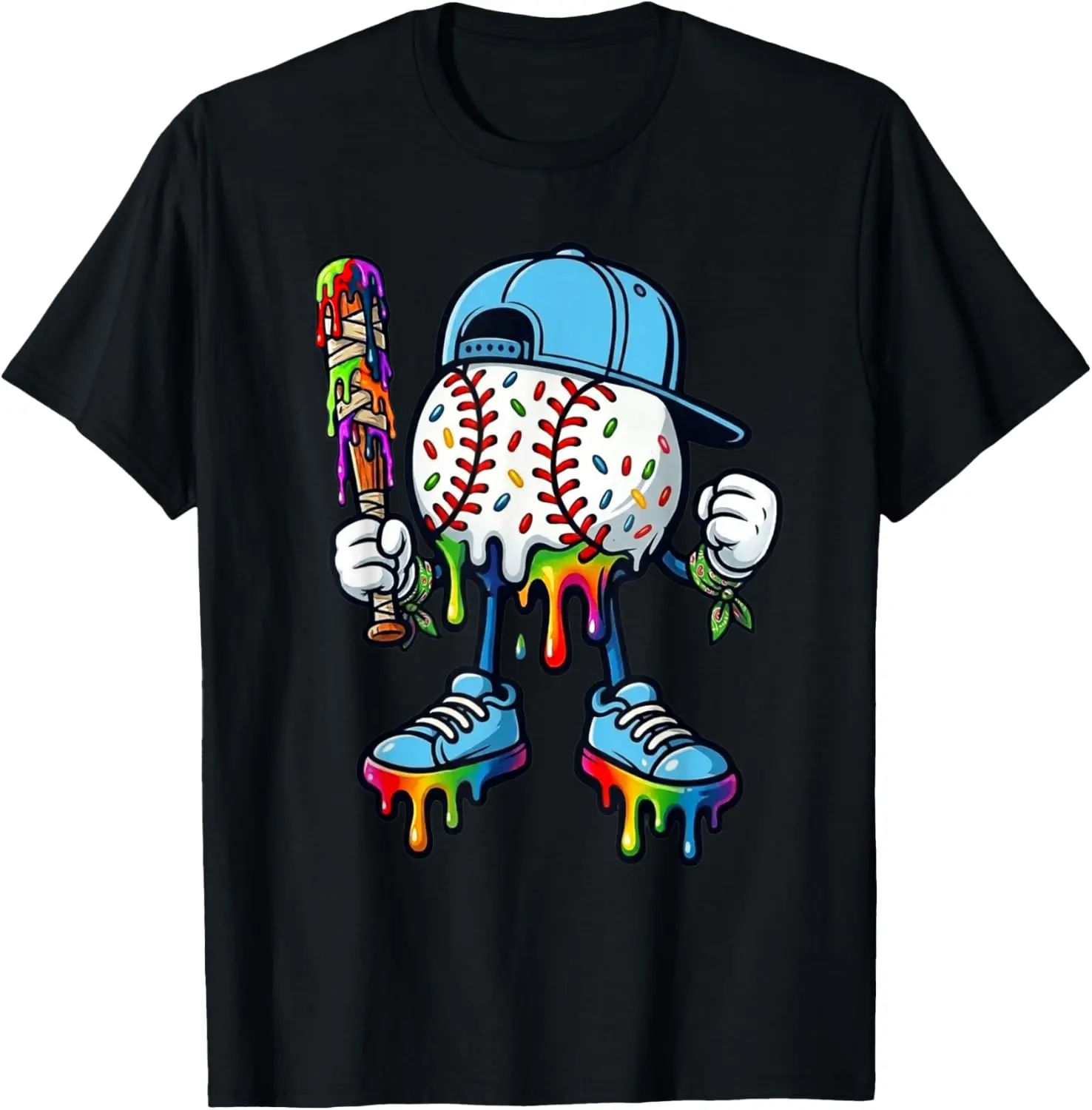 Baseball Drippy Style Apparel for Boys Youth Drip Baseball T-Shirt - Cotton Fabric Men Woman Youth Boys Girl Kid T-shirt
