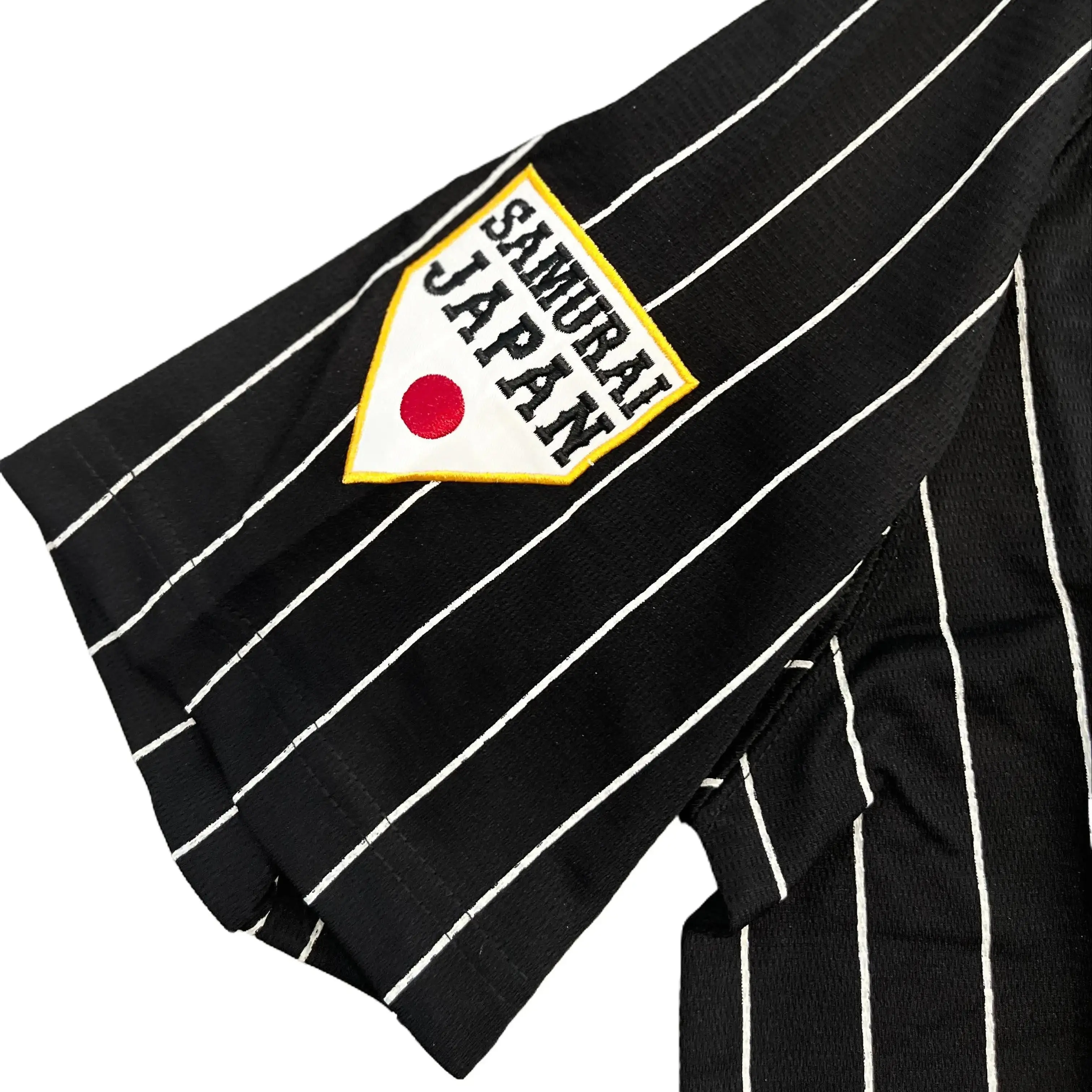 Men's Black Pinstripe #18 Yamamoto Team Japan Baseball Stitch Mens Men's Black Pinstripe #18 Yamamoto Team Japan Baseball Stitch Mens
